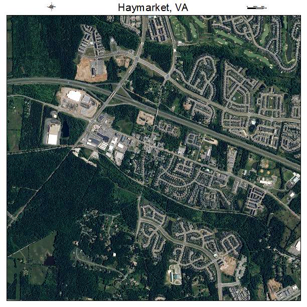 Haymarket, VA air photo map
