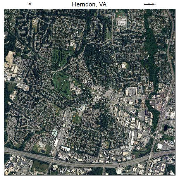 Herndon, VA air photo map