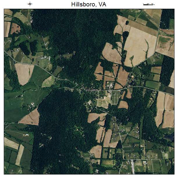 Hillsboro, VA air photo map