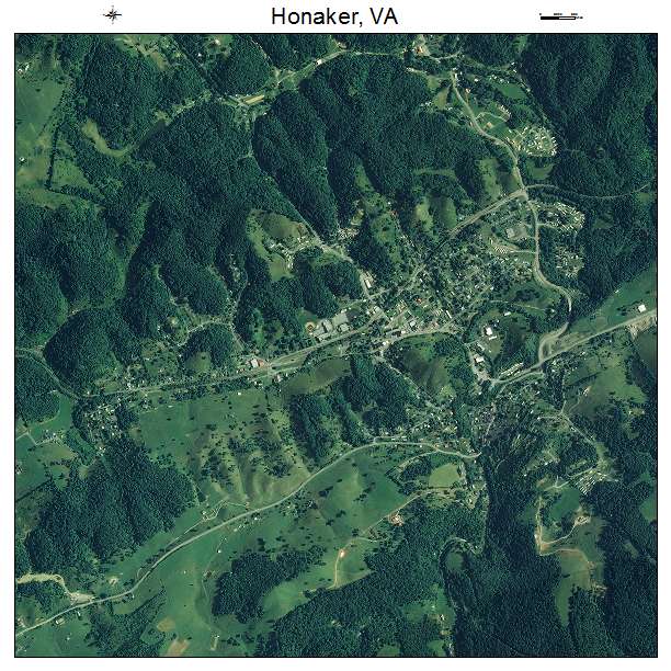 Honaker, VA air photo map
