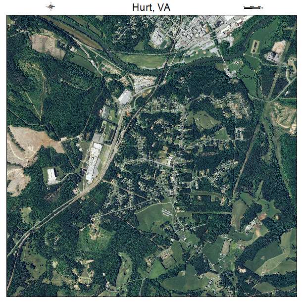 Hurt, VA air photo map