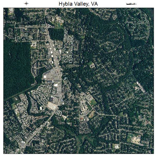 Hybla Valley, VA air photo map