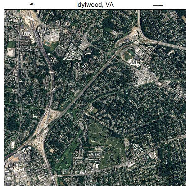 Idylwood, VA air photo map