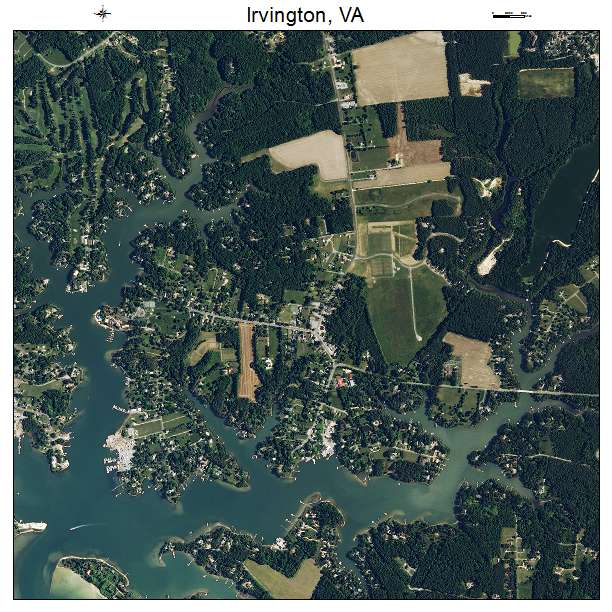 Irvington, VA air photo map