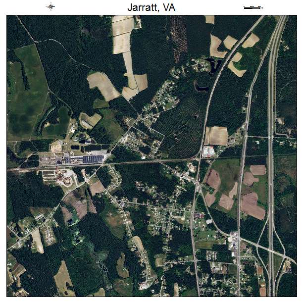 Jarratt, VA air photo map