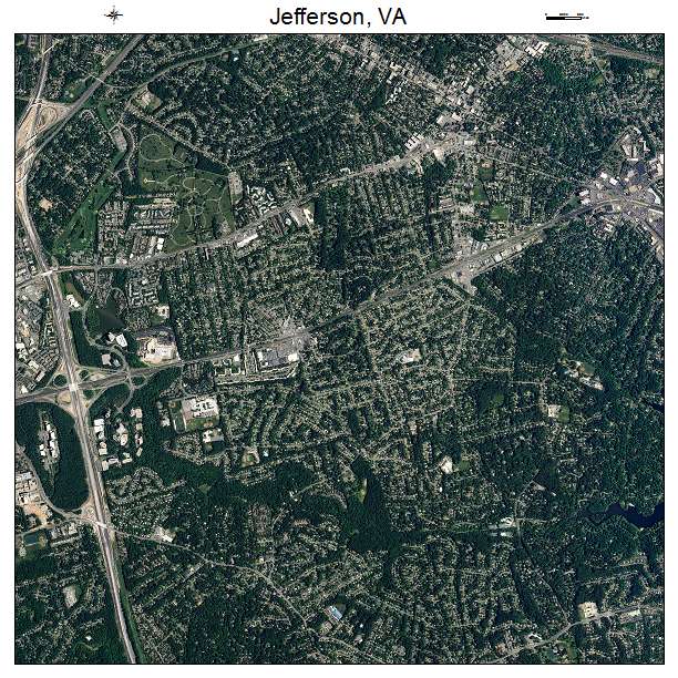 Jefferson, VA air photo map
