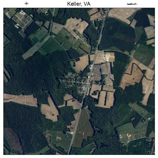 Keller, VA air photo map