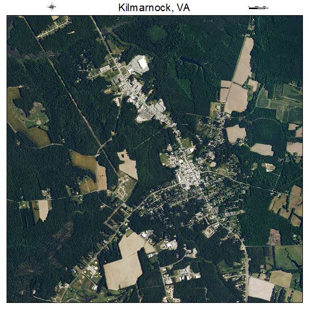 Kilmarnock, VA air photo map