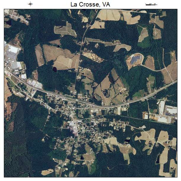 La Crosse, VA air photo map