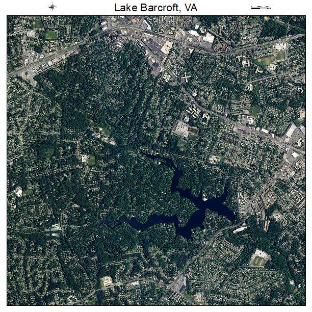 Lake Barcroft, VA air photo map
