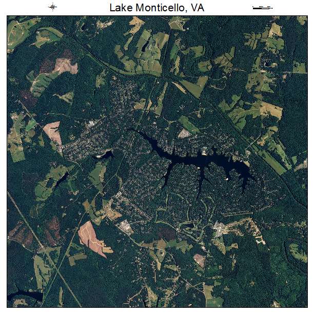 Lake Monticello, VA air photo map