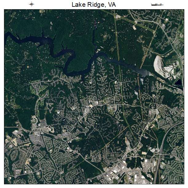 Lake Ridge, VA air photo map