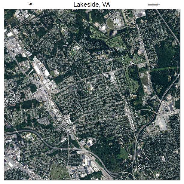 Lakeside, VA air photo map