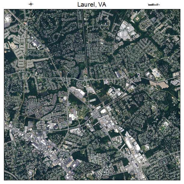 Laurel, VA air photo map