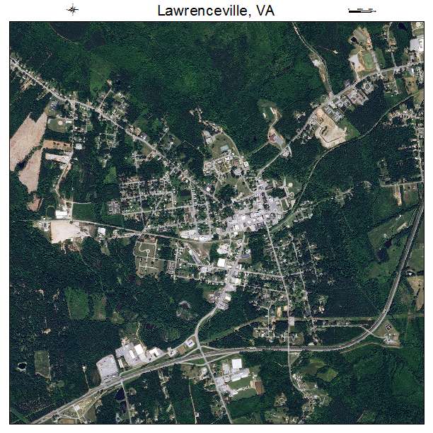 Lawrenceville, VA air photo map