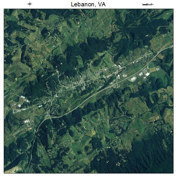 Lebanon, VA air photo map
