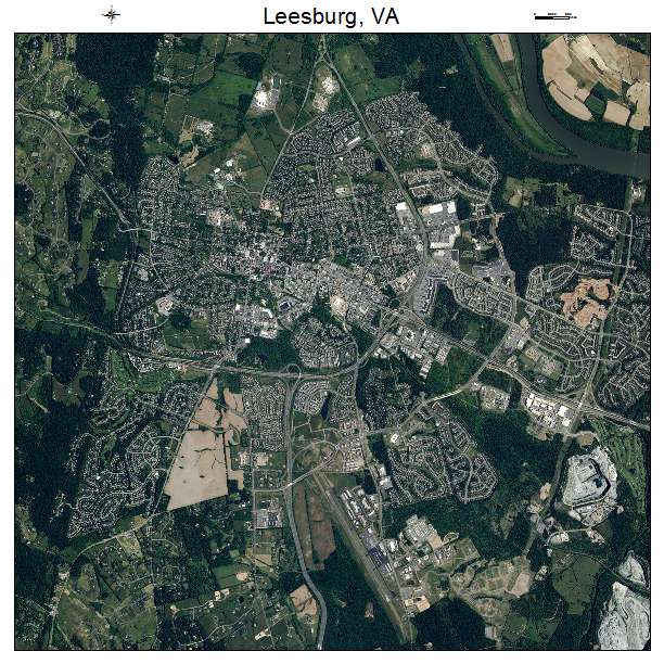Leesburg, VA air photo map