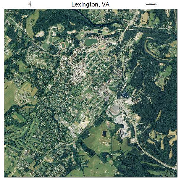 Lexington, VA air photo map