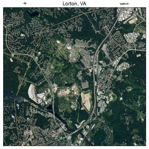 Lorton, VA air photo map