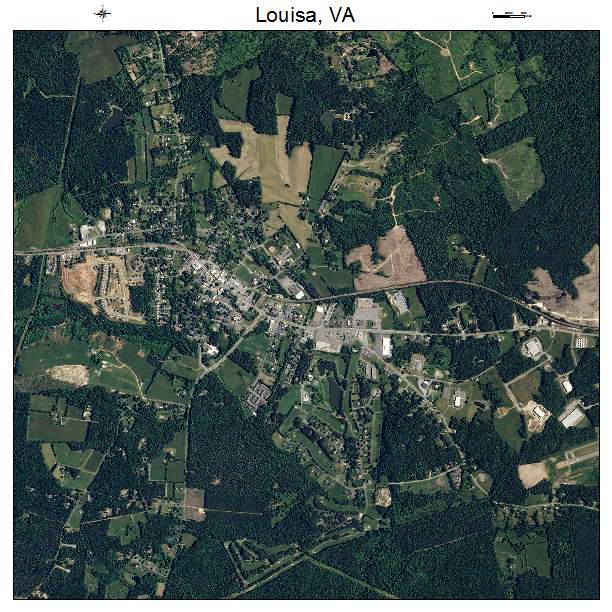 Louisa, VA air photo map