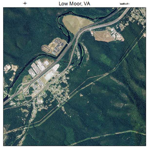 Low Moor, VA air photo map