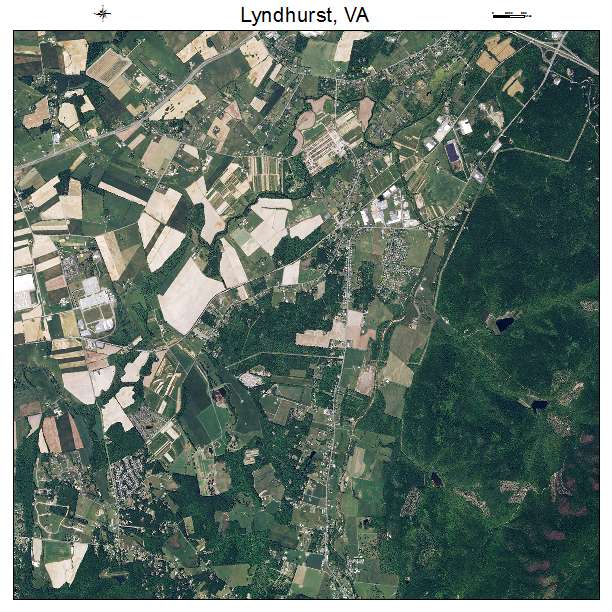 Lyndhurst, VA air photo map