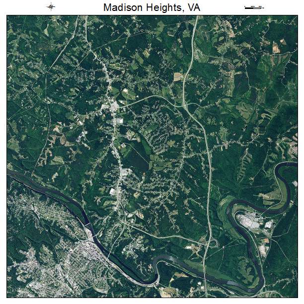 Madison Heights, VA air photo map
