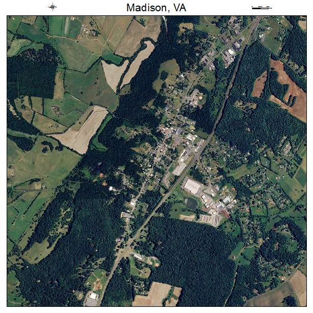 Madison, VA air photo map