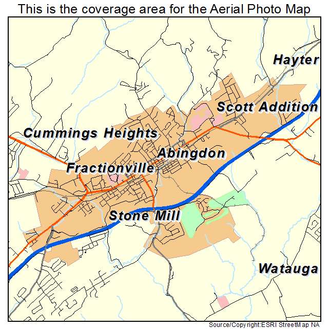 Abingdon, VA location map 