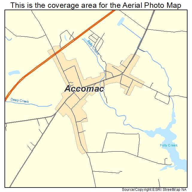 Accomac, VA location map 