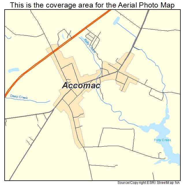 Aerial Photography Map of VA Virginia