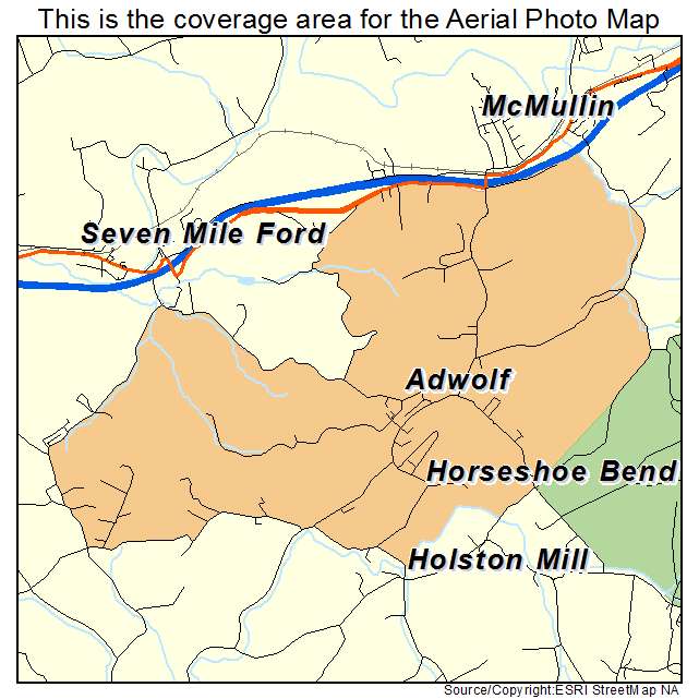 Adwolf, VA location map 
