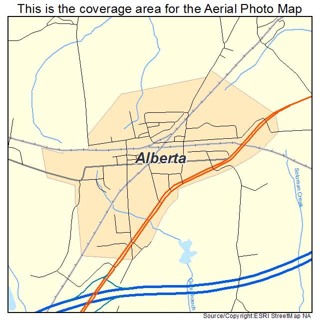 Alberta, VA location map 