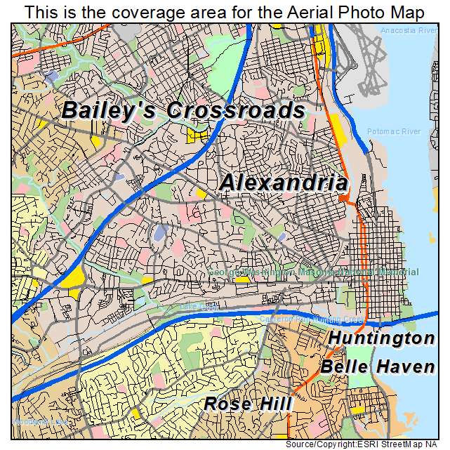 Alexandria, VA location map 