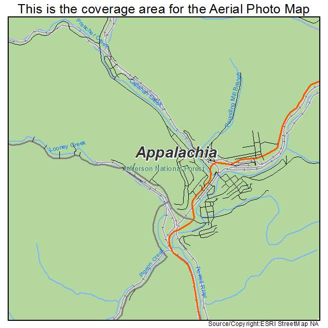 Appalachia, VA location map 