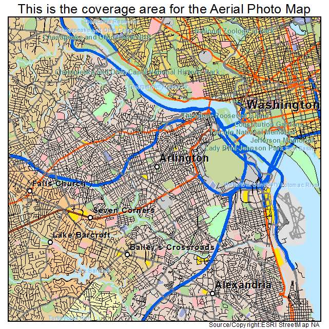 Arlington, VA location map 