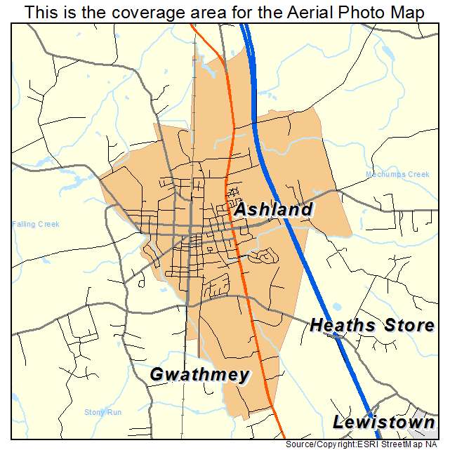 Ashland, VA location map 