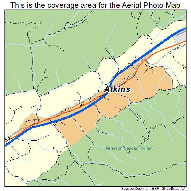 Atkins, VA location map 