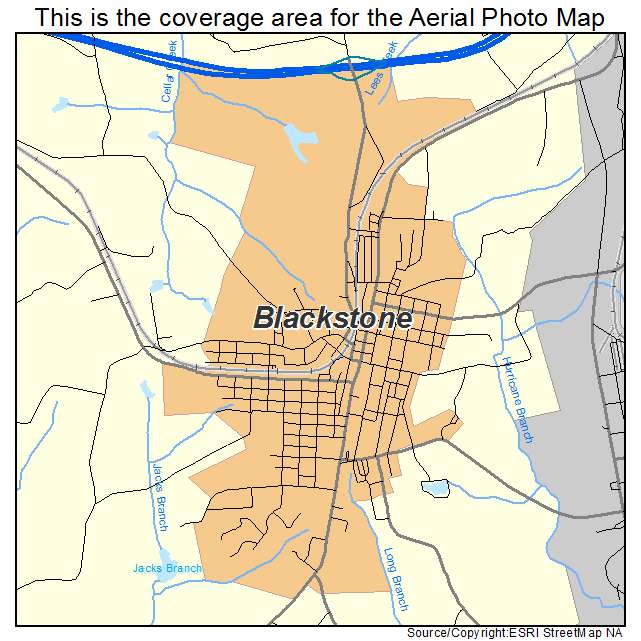 Blackstone, VA location map 
