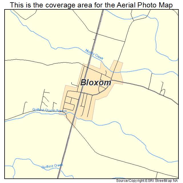Bloxom, VA location map 