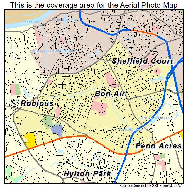 Bon Air, VA location map 