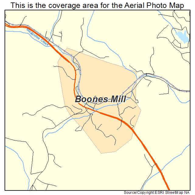Boones Mill, VA location map 