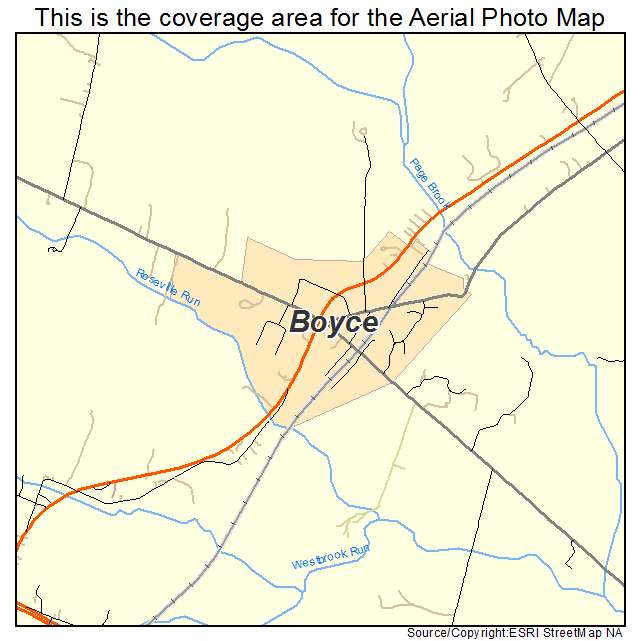 Boyce, VA location map 