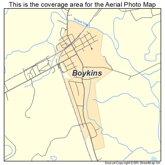 Boykins, VA location map 