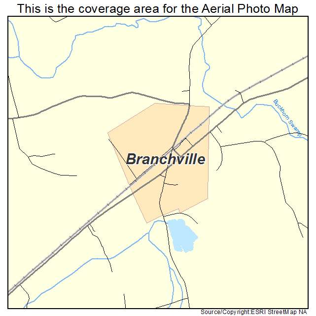 Branchville, VA location map 