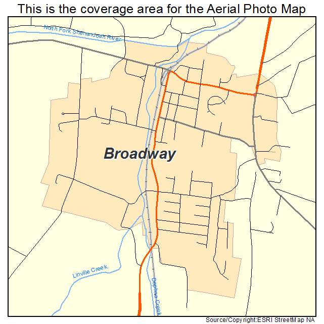 Broadway, VA location map 