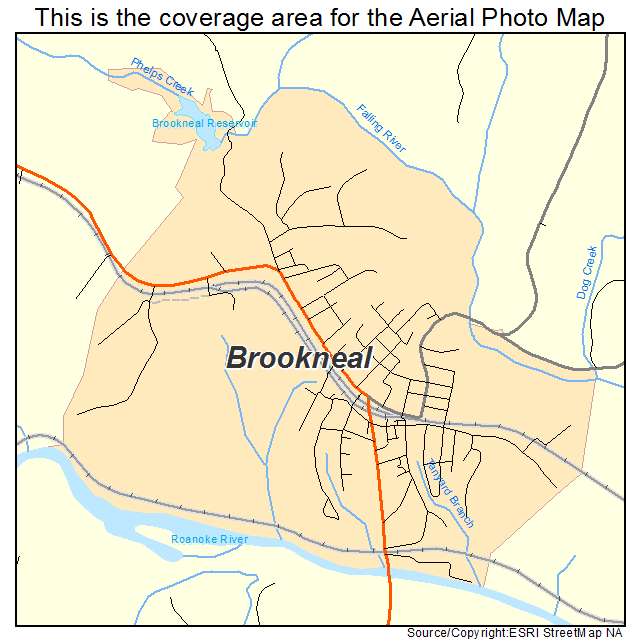 Brookneal, VA location map 