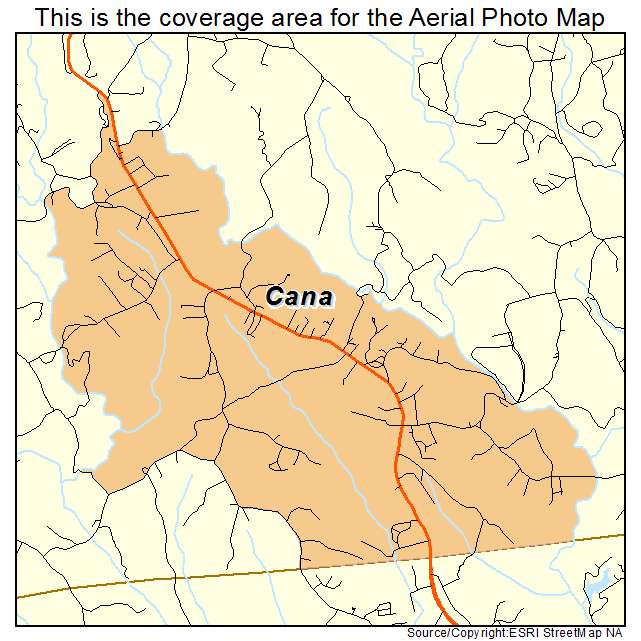 Cana, VA location map 