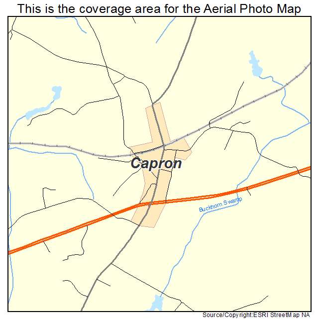 Capron, VA location map 
