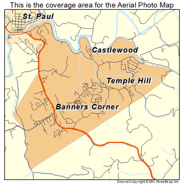 Castlewood, VA location map 